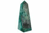 Polished Chrysocolla and Malachite Obelisk - Peru #237039-1